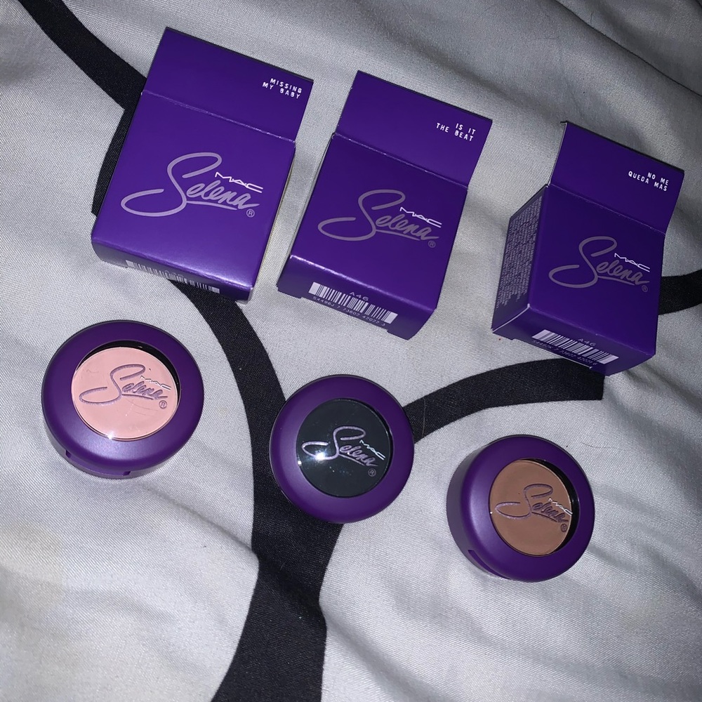 Mac Selena collection eyeshadows.
